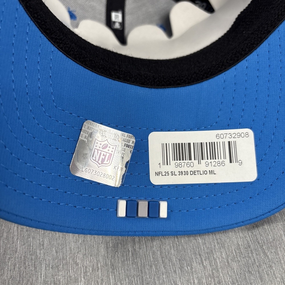 Detroit Lions New Era 39Thirty Medium_Large Size Side Line Collection Blue Color - Picture 9 of 10